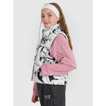 Girls' down vest with synthetic filling 4F 4FJRAW25TVJAF320-11A mellény