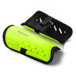 Meteor M football green uniw shin guards