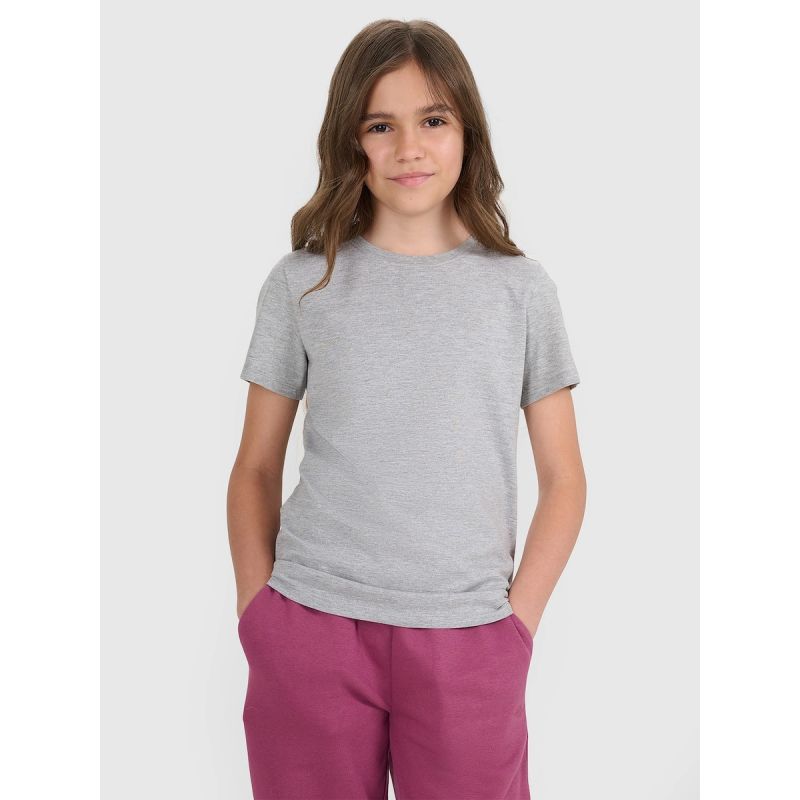 4F Regular plain girls' T-shirt póló
