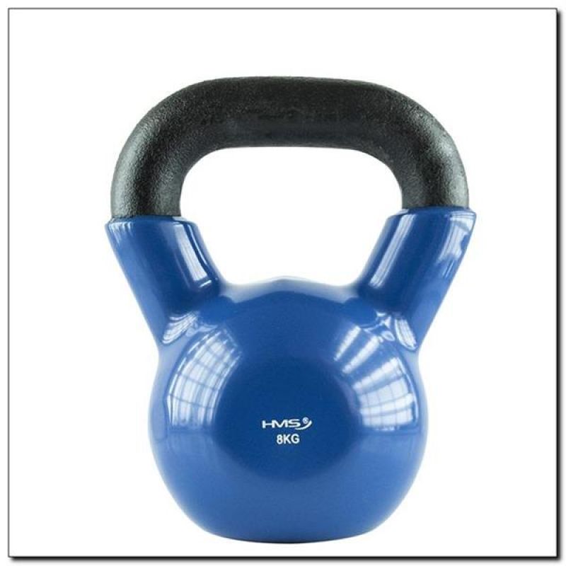 HMS KNV08 BLUE vinyl-coated cast iron kettlebell kék fejpánt 17-64-042
