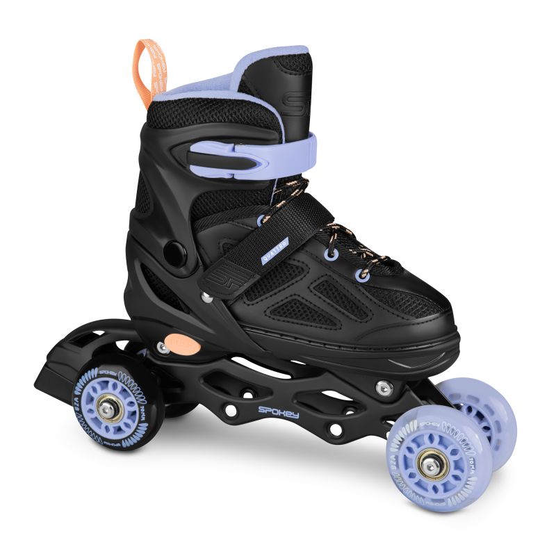 Spokey Quattro 4IN1 SPK-943430 inline skates size 34-37 BK/VT Szabadidő kiegészítő