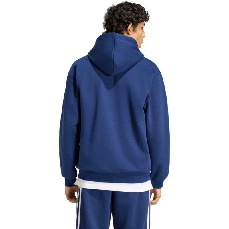 Adidas Men's Essentials 3-Stripes Fleece Full-Zip Hoodie Navy kék ruházat KY4144