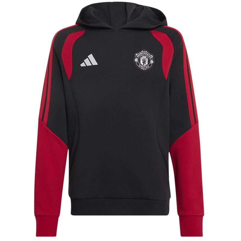Adidas Manchester United Tiro 26 Junior sweatshirt fekete kapucnis pulóver KC4923
