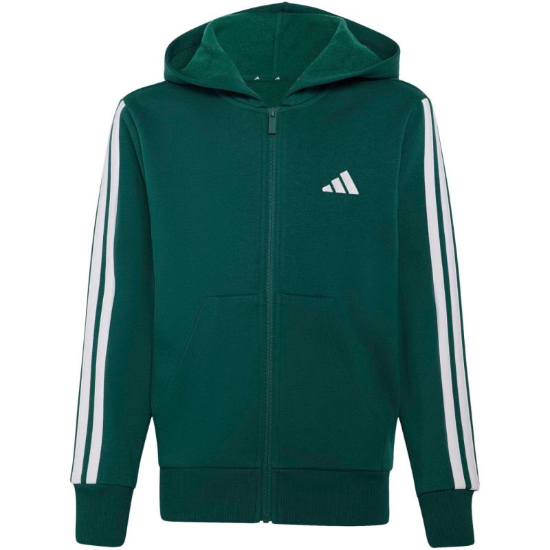 Adidas Essentials Full-Zip Kids' Sweatshirt zöld pulóver KT3373