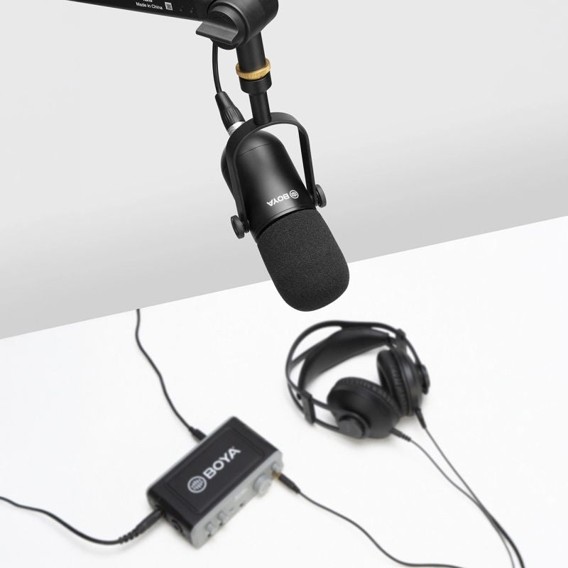 DC BOYA BY-DM500 Cardioid XLR Dynamic Microphone for Podcasts - fekete kiegészítő 304004-212850