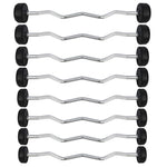 HMS Rubber-coated barbell/curl bar 30 kg GSL-30 fekete súlyzó 17-58-022