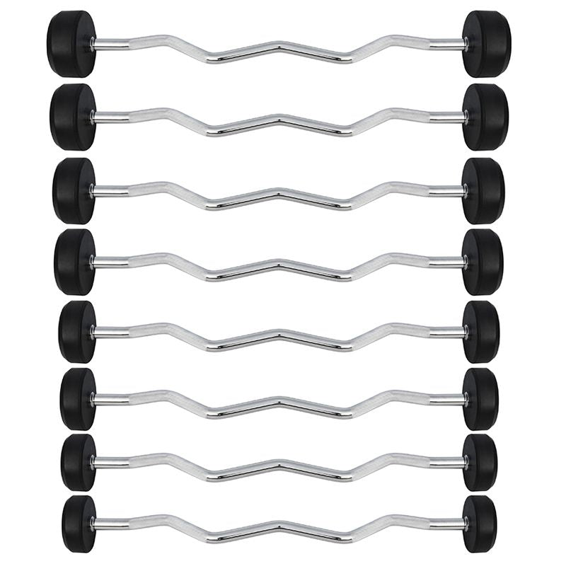 HMS Rubber-coated barbell/curl bar 30 kg GSL-30 fekete súlyzó 17-58-022