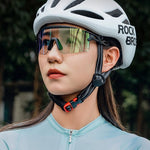 Rockbros Photochromic Cycling Glasses with UV Protection and Corrective Insert - Black transparent glasses, training equipment