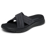 Skechers Women's Flip-Flops GO WALK FLEX SANDAL IMPRESSED 141420 BKGY
