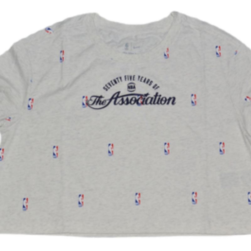 Women's Nike NBA N31 Courtside Longsleeve Crop T-shirt Birch Heather - DA6810-051 hosszú ujjú póló