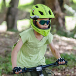 Rockbros TT-32003 Shark Children's Bike Helmet with Detachable Jaw Size S (48-52) - Green zielony \ s helmets, martial arts equipment