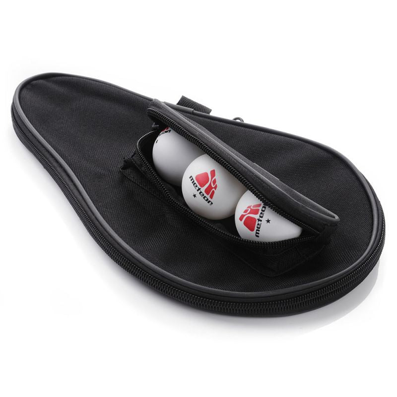 Meteor Pro table tennis racket and ball case fekete covers