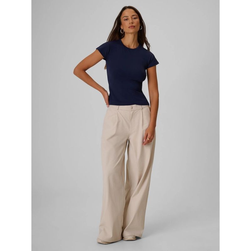 Women's wide leg trousers 4F
