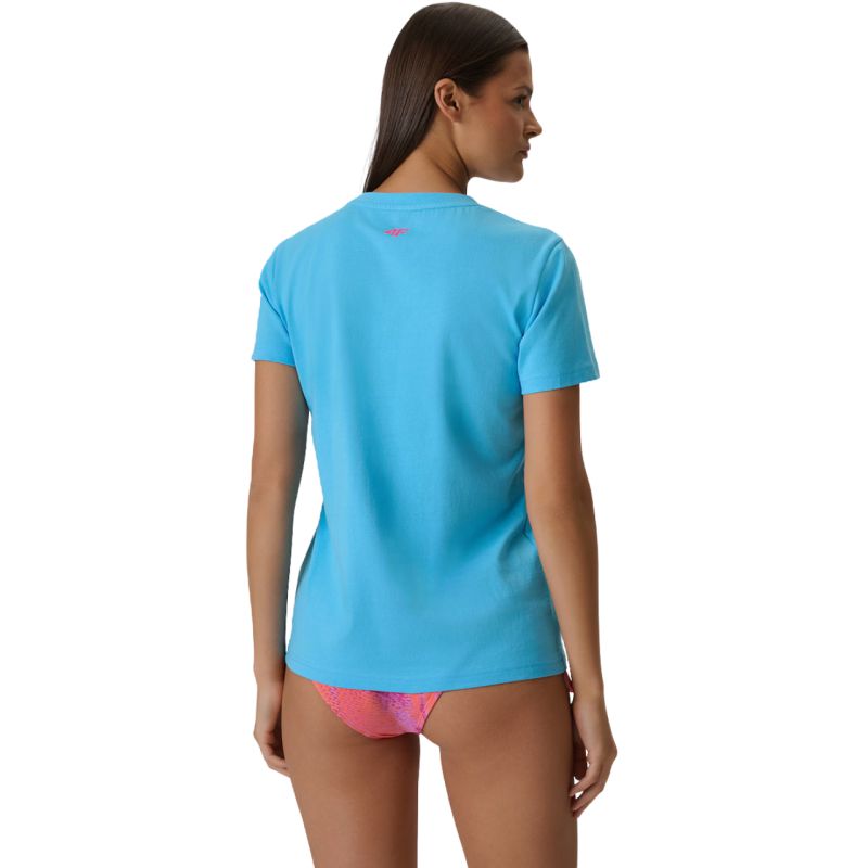 4F Women's T-shirt F2718 33S kék póló 4FWSS26TTSHF271833S