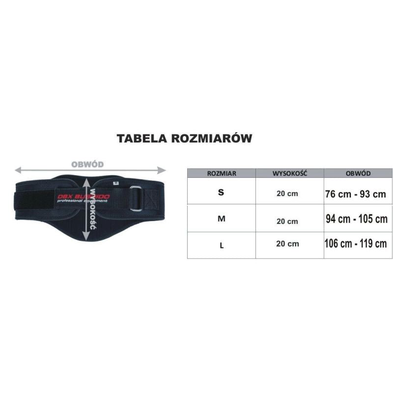 DBX Bushido BODYBUILDING BELT FOR EXERCISES - - M- Model training belts, sachets, belts, bags