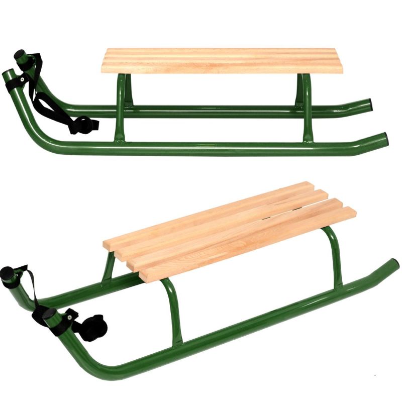 Enero Metal Sledge For Sleigh Rides 2-Person Reinforced Green zöld sled