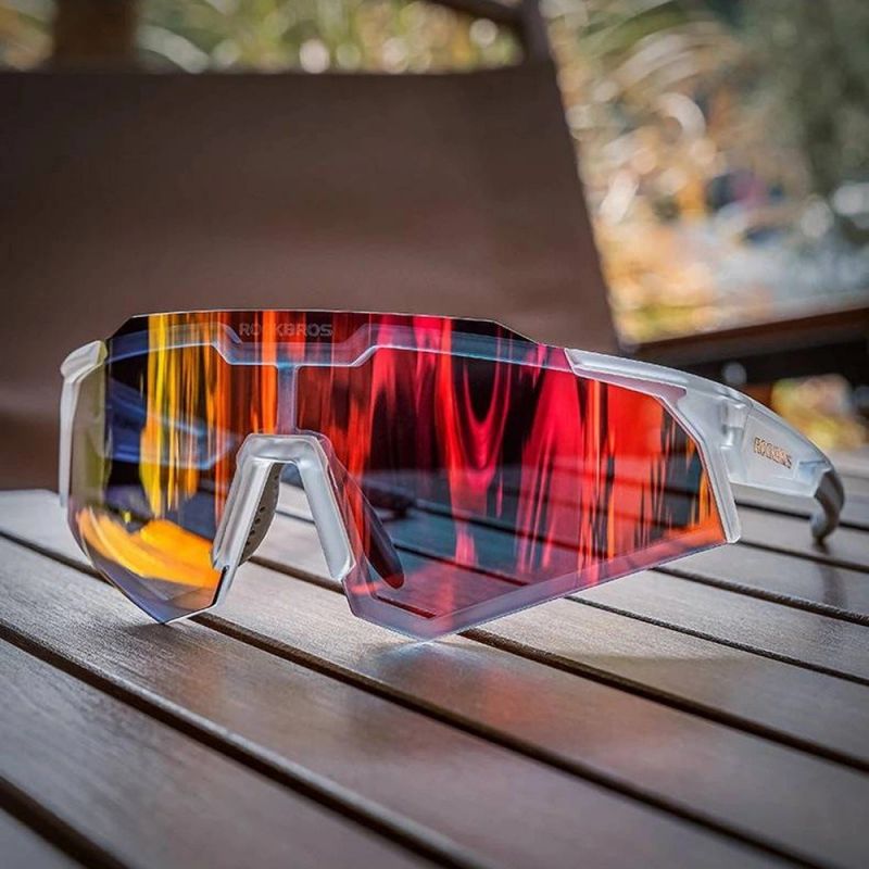 Rockbros SP291 Photochromic UV400 Cycling Glasses - White fehér glasses, training equipment