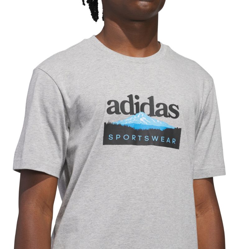 Adidas Sportsman Mountain Graphic Men's T-Shirt Light szürke póló