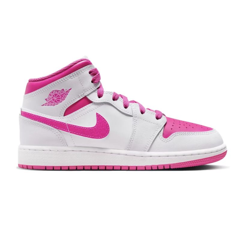 AIR Jordan Women's 1 Mid GS Pink Sneakers - rózsaszín cipő