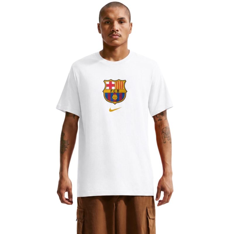 Nike FC Barcelona Men's T-Shirt White 100 fehér póló 160596XL