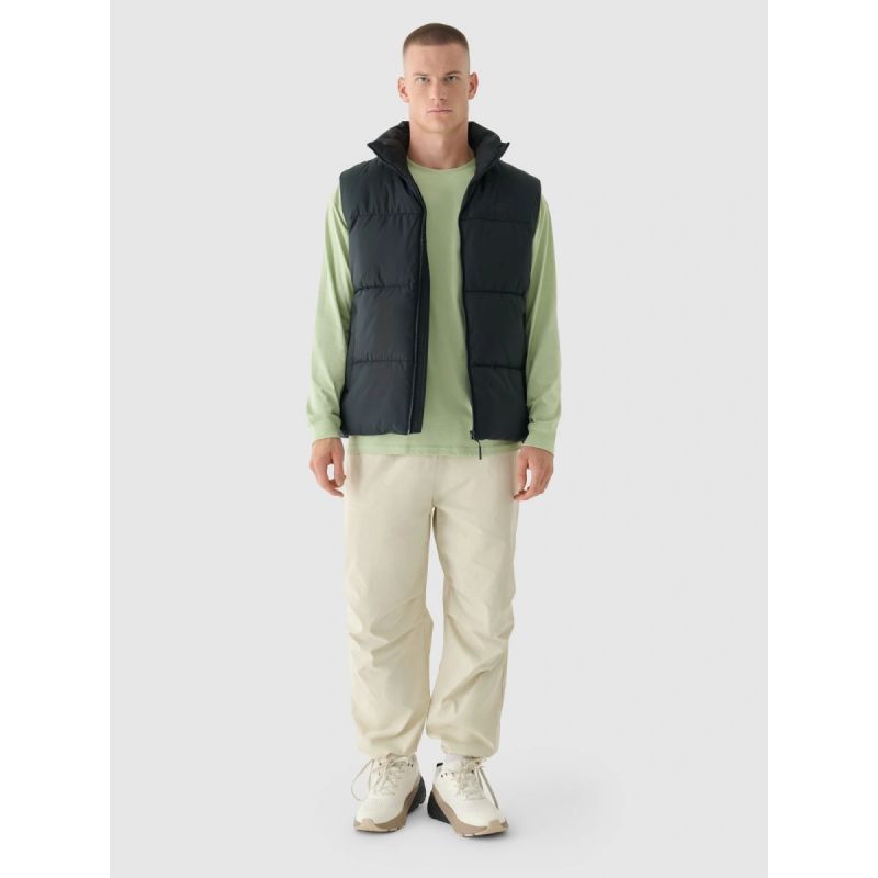 Men's oversize longsleeve with print 4F 4FRAW24TLONM502-44S hosszú ujjú póló