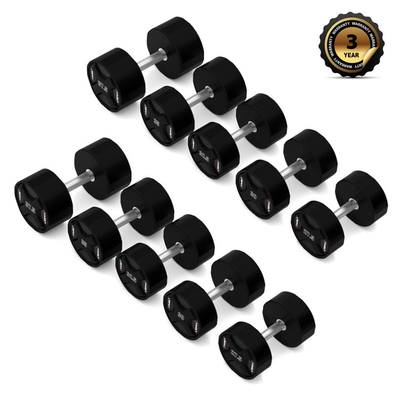 HMS HPC SET POLYURETHANE DUMBBELL SET 2 x 27.5 - 37.5 KG CPU (325 KG) kiegészítő 17-66-221
