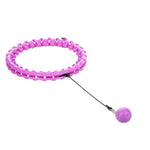 HMS Plus size hula hoop HHW12 with studs and weight purple lila edzőfelszerelés 17-44-525