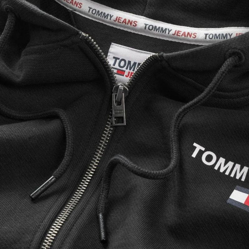 Tommy Hilfiger TJM Reg Entry Zip Hoodie Men's Black - DM0DM17783-BDS fekete kapucnis pulóver