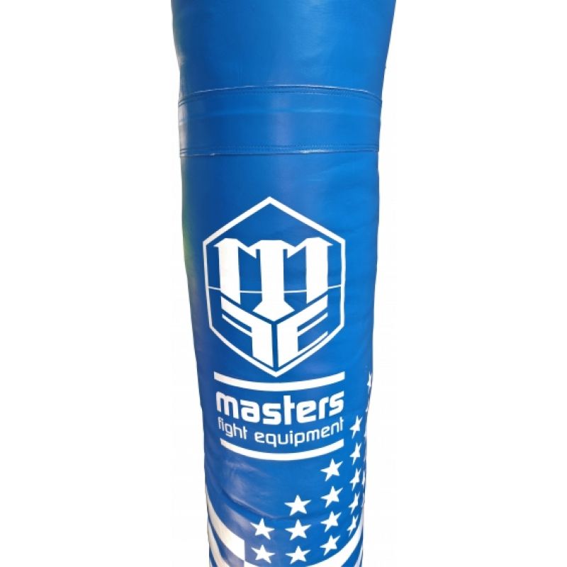 MASTERS FIGHT EQUIPMENT Leather punching bag 150/35 cm full WWS-STAR-1 NEW kék edzőfelszerelés 0442-STAR-102
