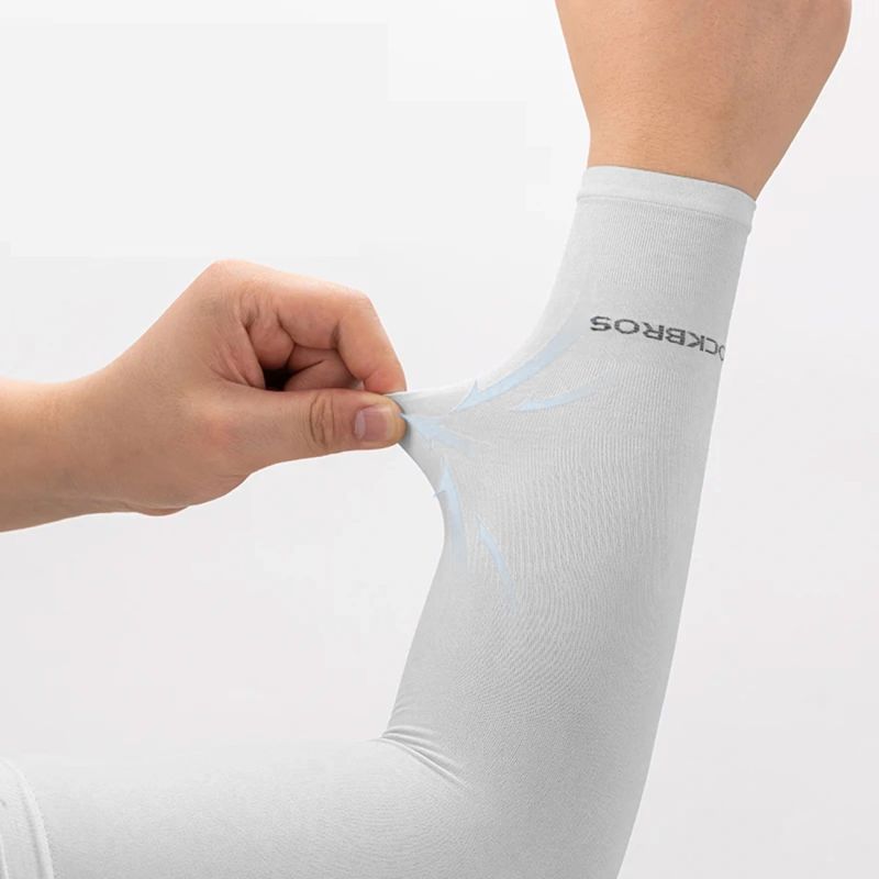 Rockbros cycling sleeves - white (2 pcs.)