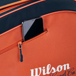 Wilson Roland Garros 2026 Team 6PK Tennis Bag Orange and Navy Blue