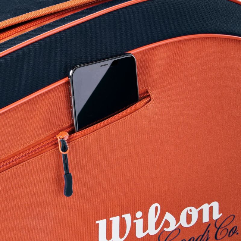 Wilson Roland Garros 2026 Team 6PK Tennis Bag Orange and Navy Blue