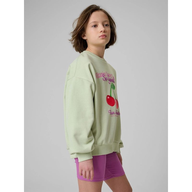 Girls' loose sweatshirt without hood 4F 4FJRSS26TSWSF2903-47S 158/164 kapucnis pulóver