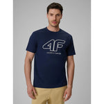 4F Men's regular T-shirt with logo ruházat