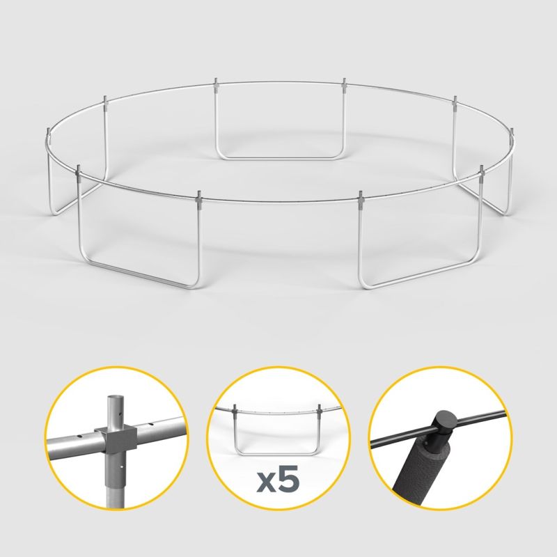 Rebel Active Trampoline Pro 15ft/457cm, Net, Ladder sportfelszerelés RBA-8005