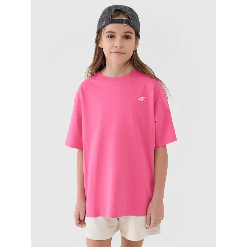 4f Girls' oversize plain T-shirt 4FJWSS25TTSHF1851-54S General