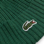 Lacoste Ribbed Wool Beanie Green - RB0001-132 uniwersalny sapka