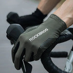 Rockbros 16110006003 shock-absorbing cycling gloves size - green and black fekete kesztyű