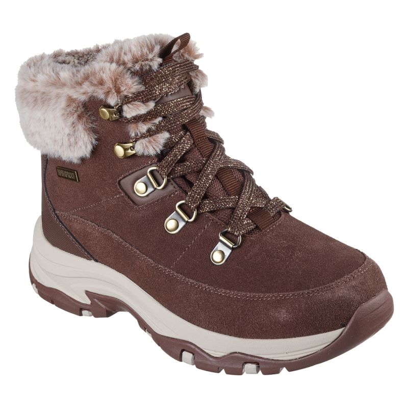 Skechers Women’s Waterproof Winter Boots TREGO-SNOW WORRIES 167882 CHOC utcai cipő 167882CHOC