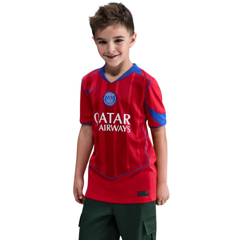 Nike PSG Stadium 2025/26 Kids' Football Red piros gyerek póló HM4126680