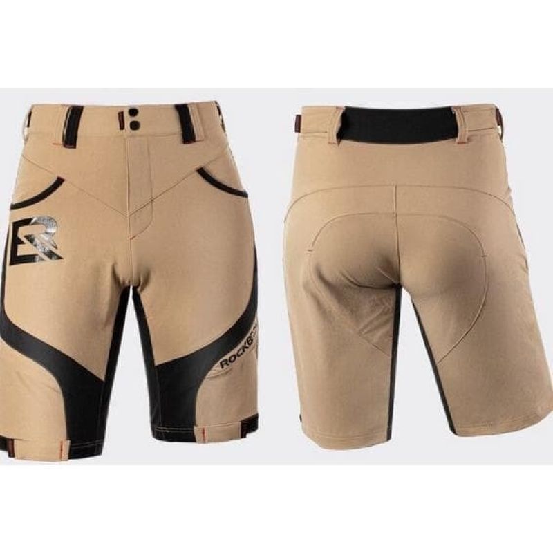 Rockbros men's cycling 2in1 bézs short