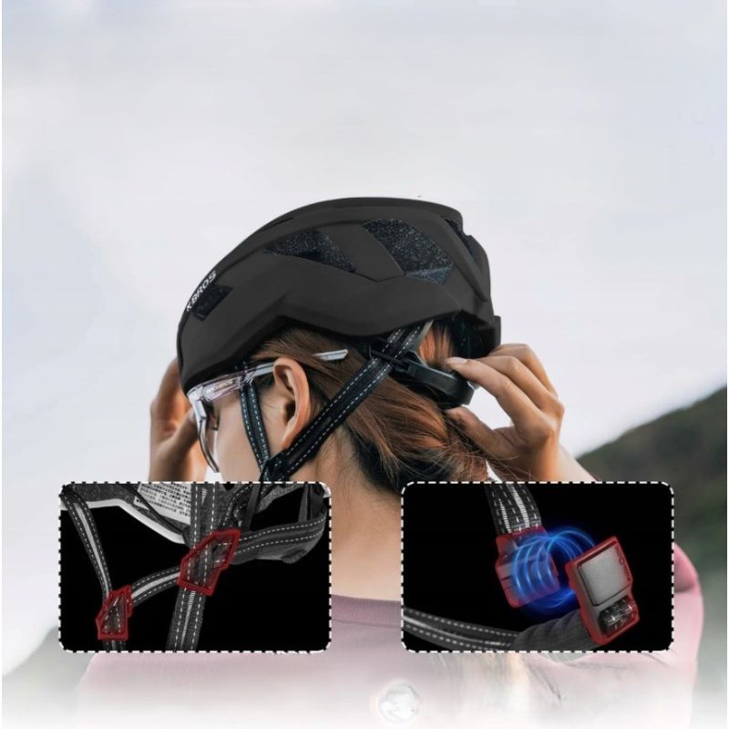 Rockbros bike helmet 10110039011 black M (54-58)
