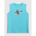 4F Boy's regular sleeveless T-shirt with print póló