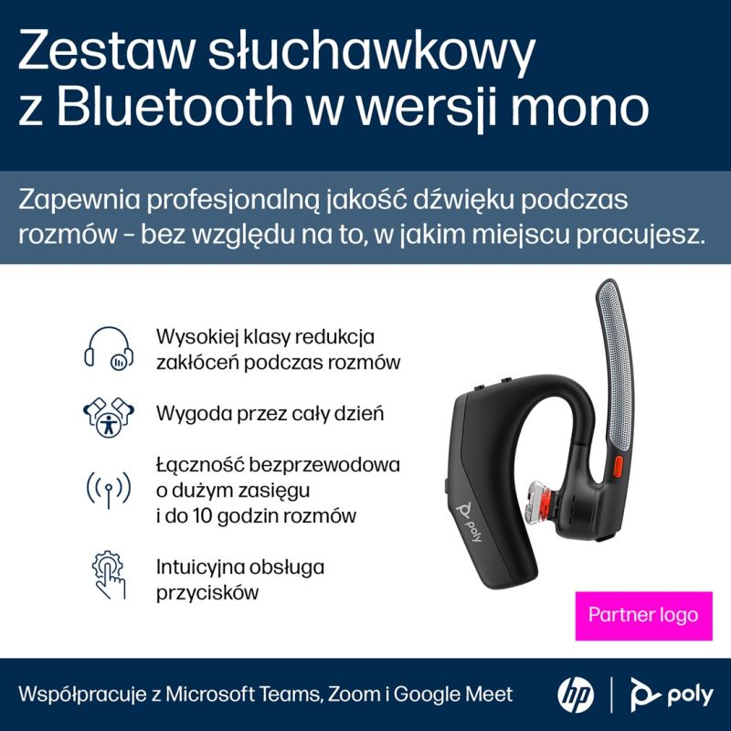 Poly Voyager Legend 30 Headset EMEA-INTL English Localization Euro plug Retail Packaging