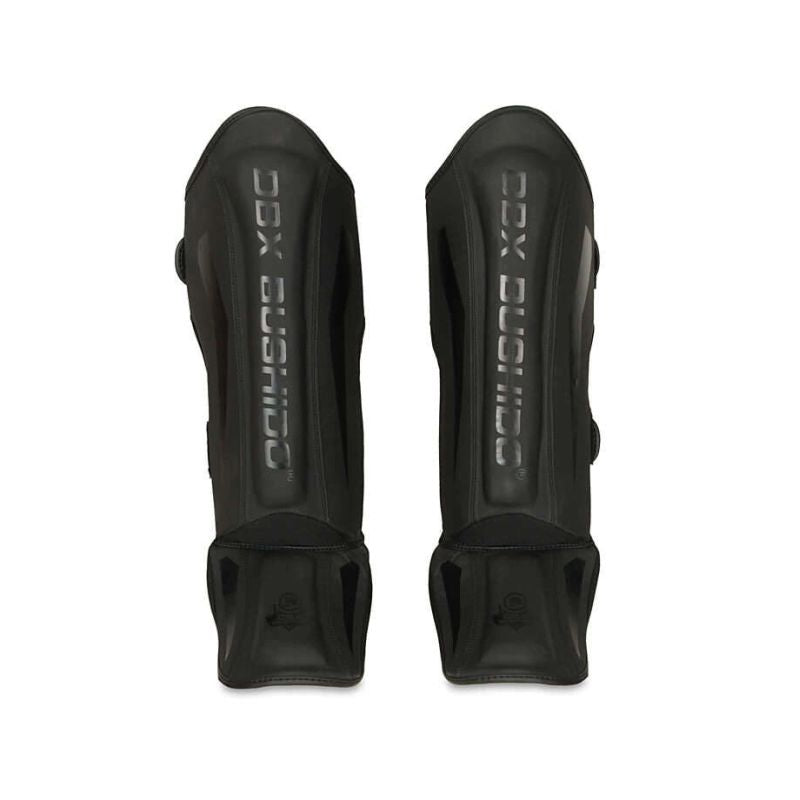 DBX Bushido Shin guards - "Black Master" shin guards - fekete protectors and knee pads