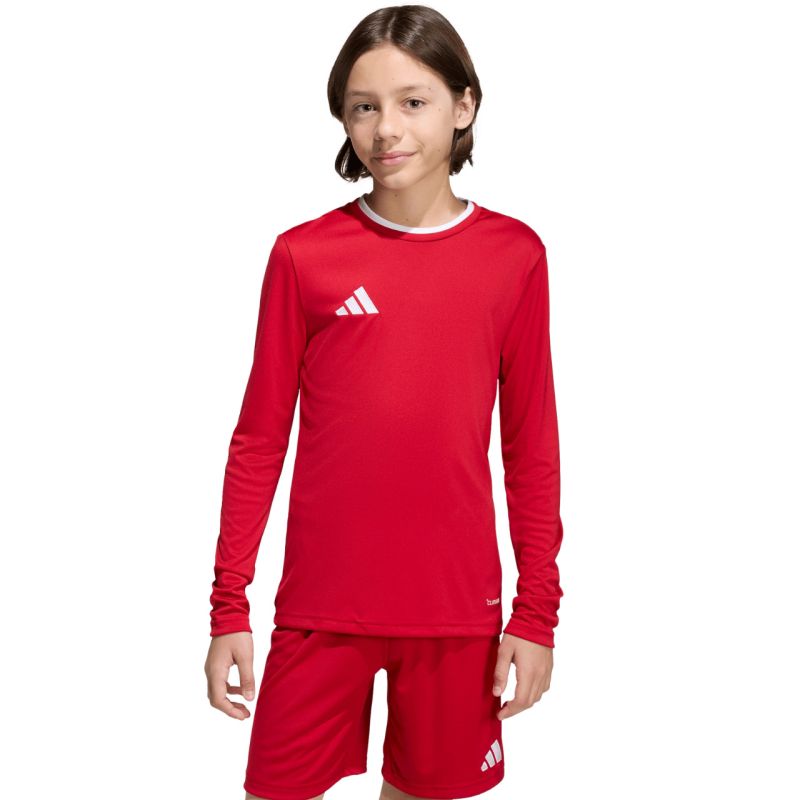 Adidas Entrada 26 Long Sleeve Jersey Kids’ Red piros gyerek póló KF5878