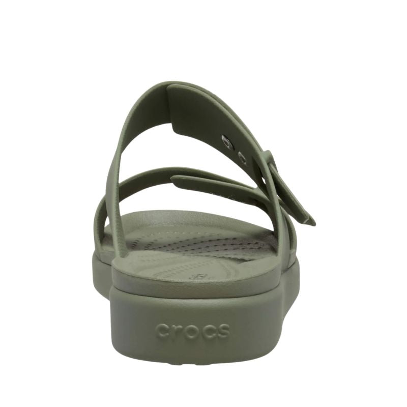 Crocs Brooklyn Buckle Low Women's Slides Green 211215 3BX