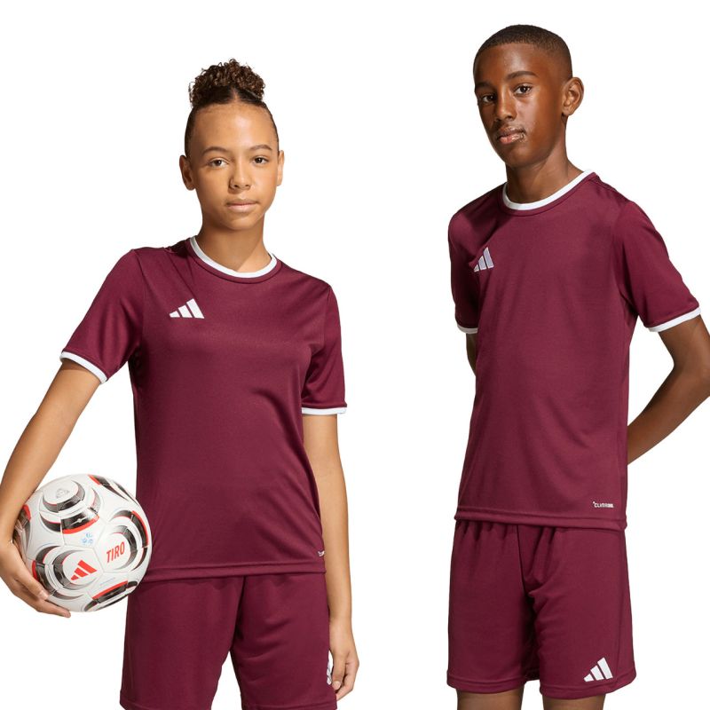 adidas Entrada 26 Jersey kids' T-shirt JZ2530 bordó póló