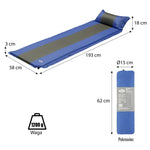 NILS CAMP NC4349 Self-Inflating Mat with Pillow Blue-Gray