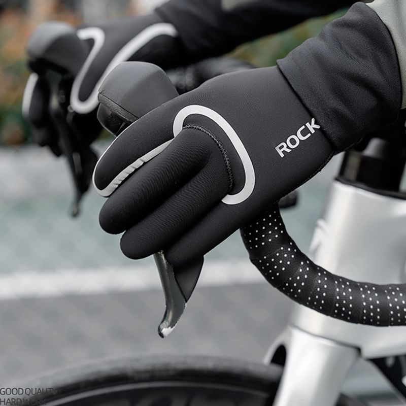 Rockbros Full Waterproof Cycling Gloves, Size: L/XL - Black l || xl kesztyű
